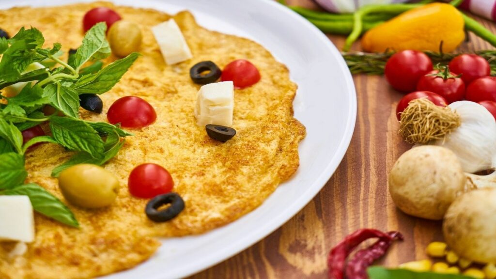 Французский омлет с овощами